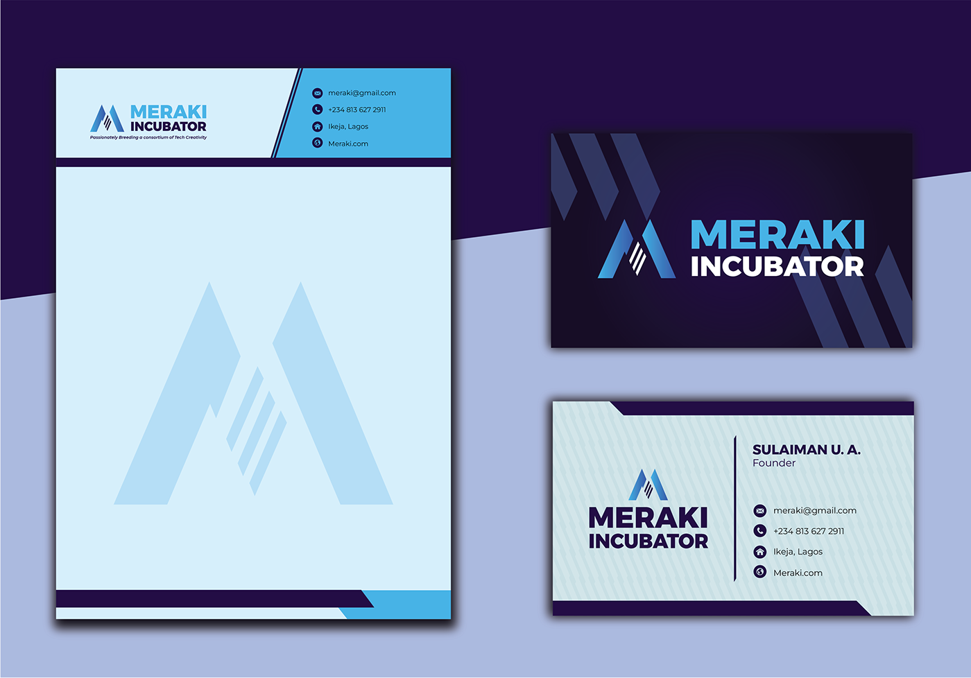 design brand identity Logo Design Graphic Designer Technology modern Meraki