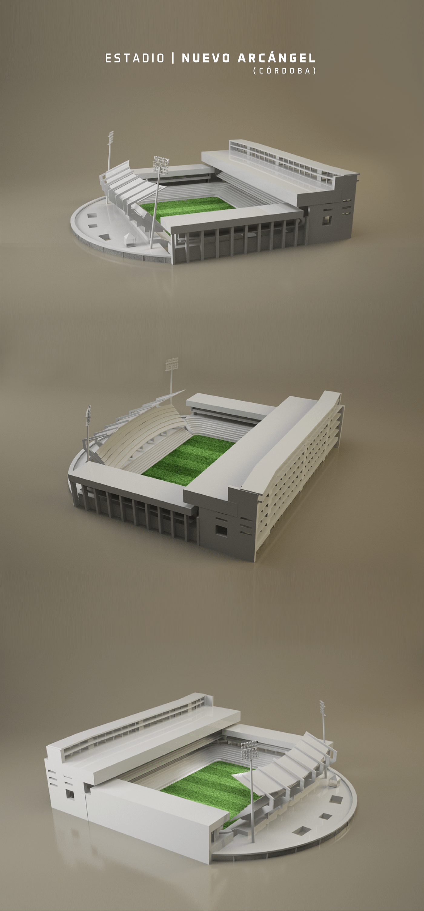 3D estadio Design Graphic diseño gráfico design 3D stadium