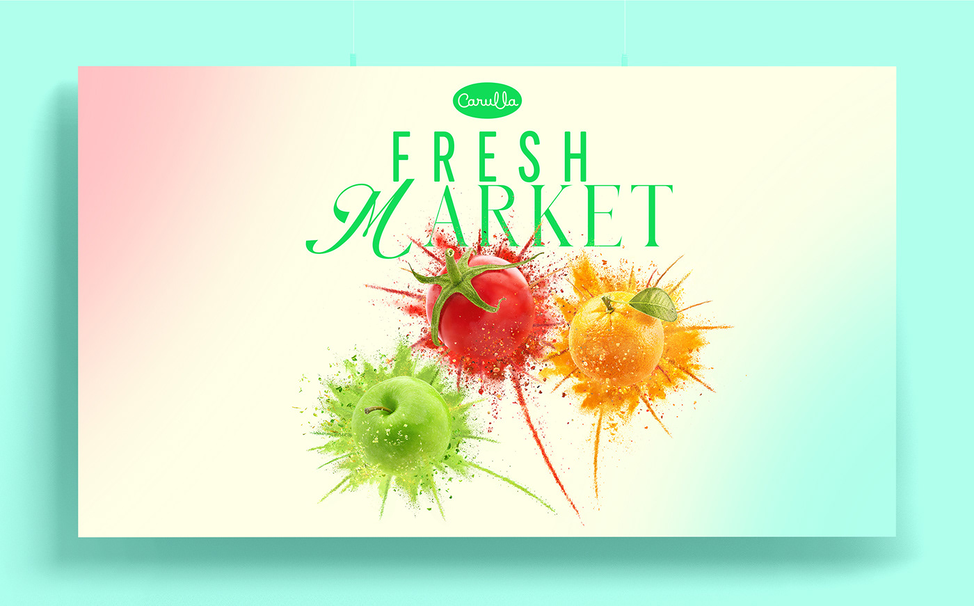 design fresh fruits Packaging poster vegetables visual identity
