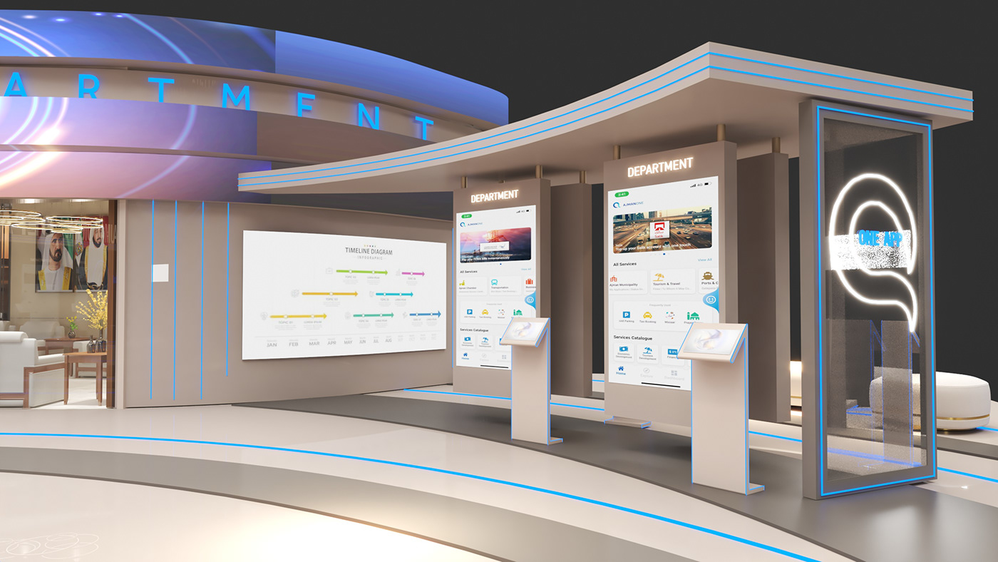 Exhibition Design  Exhibition  Stand Gitex booth design Technology UAE Government