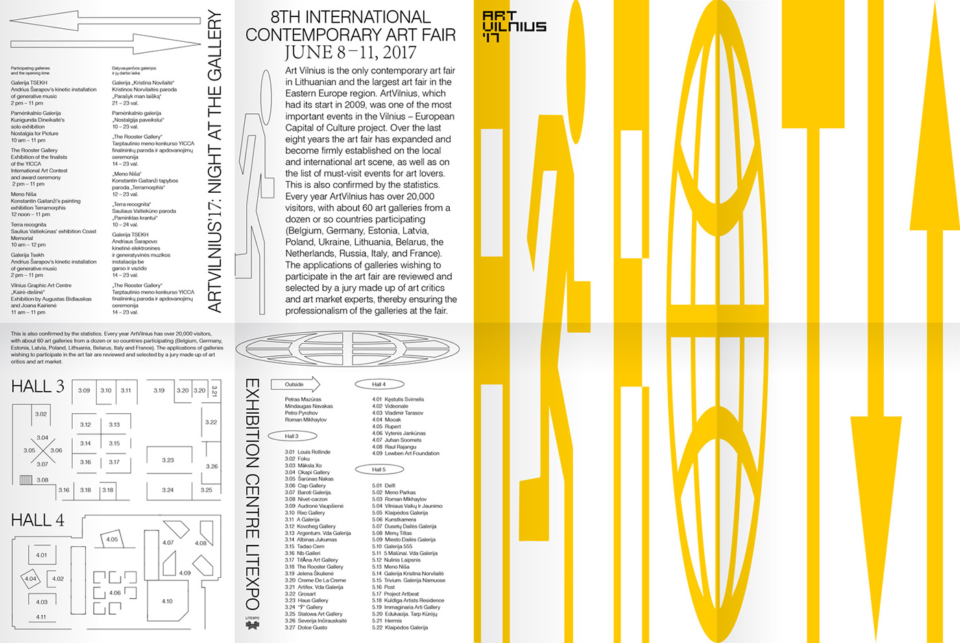 art Fair vilnius contemporary yellow typography   branding  ArtVilnius deniskuchta
