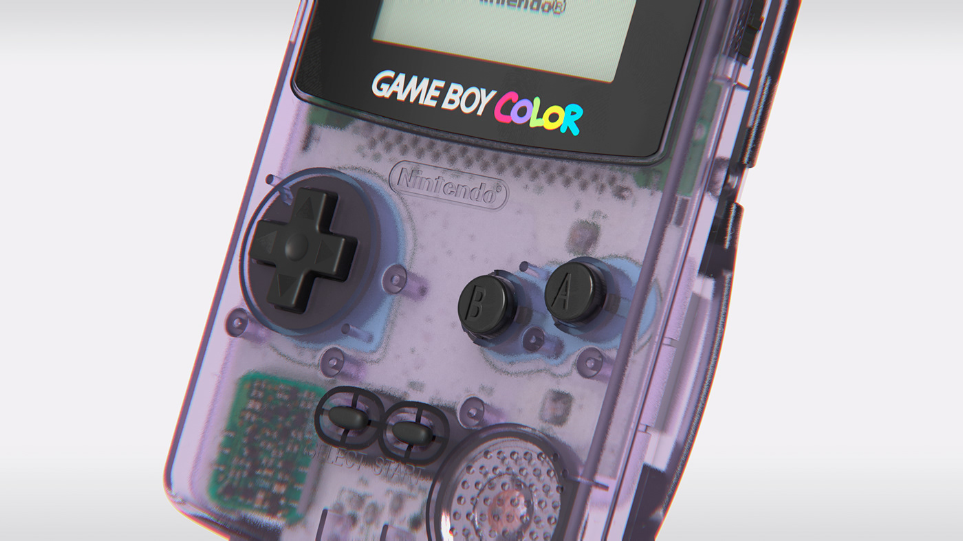 CGI color Digital Art  game boy industrial design  keyshot product design  Render Nintendo