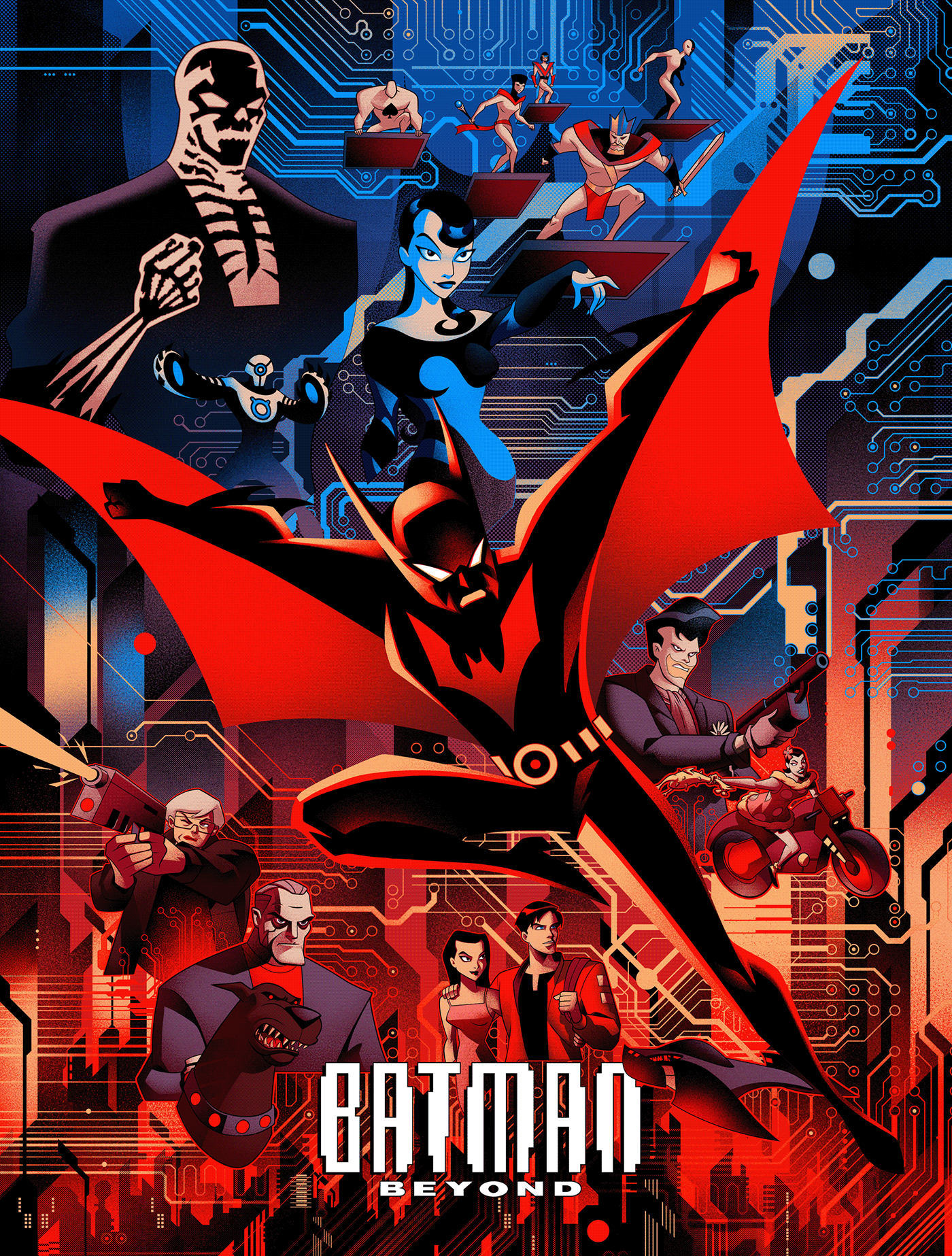 batman Beyond animation  comics Super Hero Batman Beyond joker Digital Art  concept cartoon