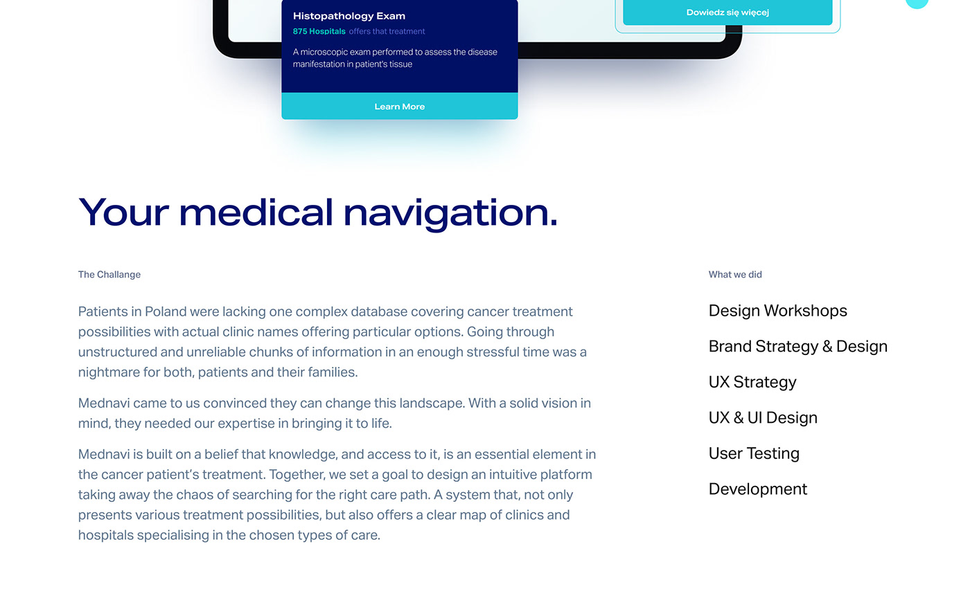 cancer healthcare Treatment app desktop mobile search chart graph