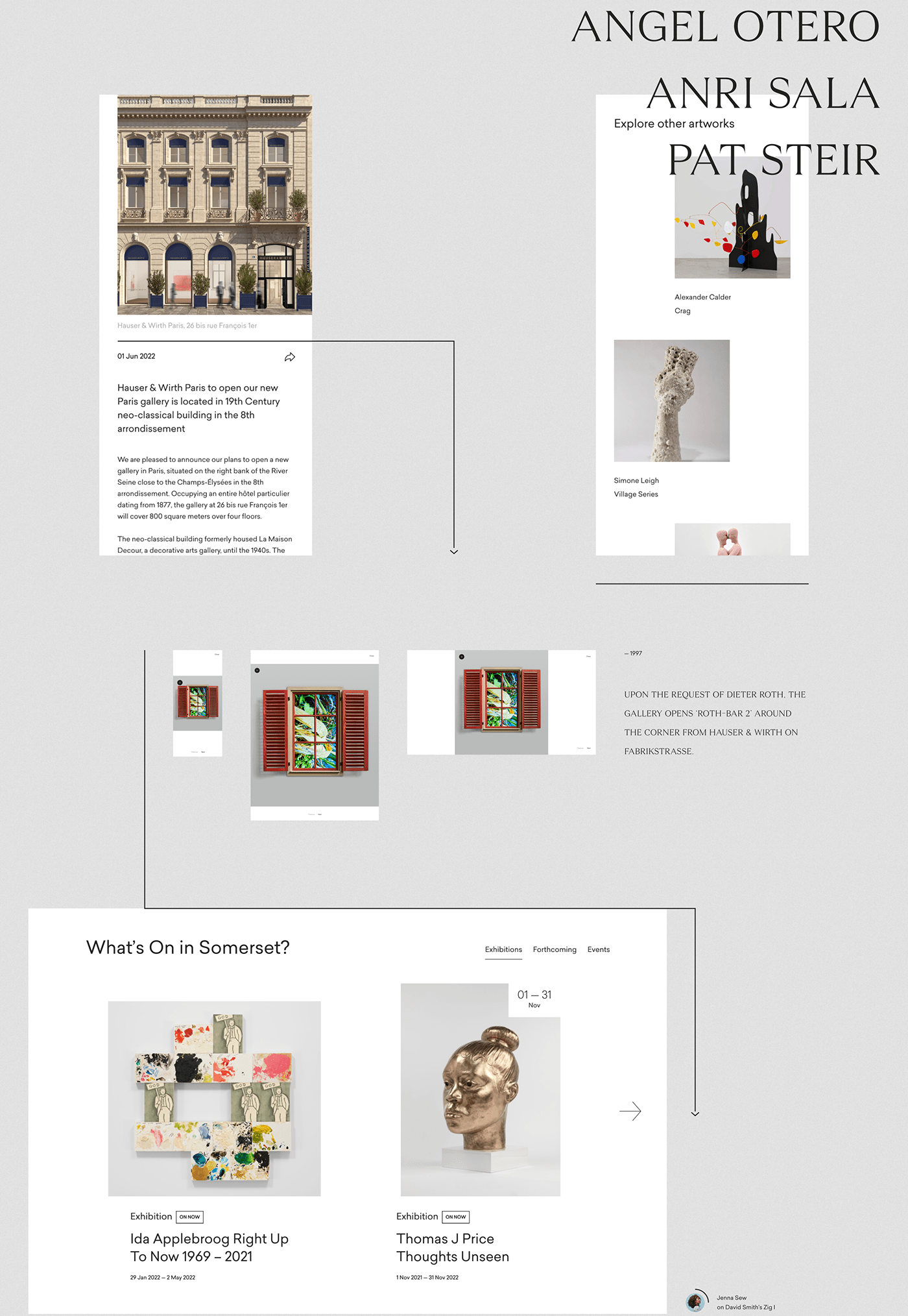 art gallery modern Web Design 
