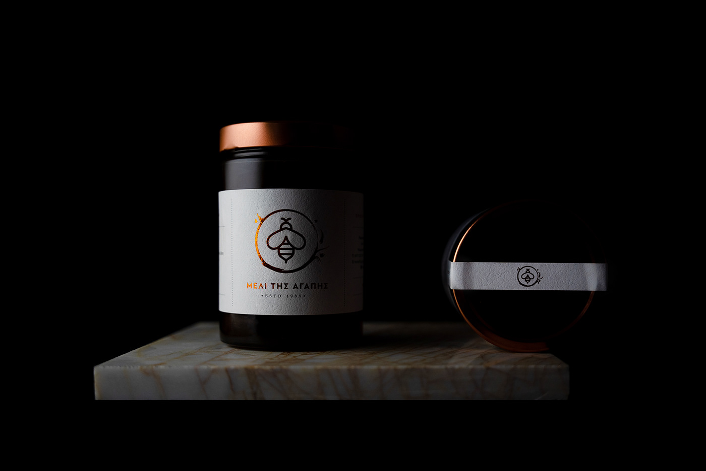 bronze design foil honey Packaging