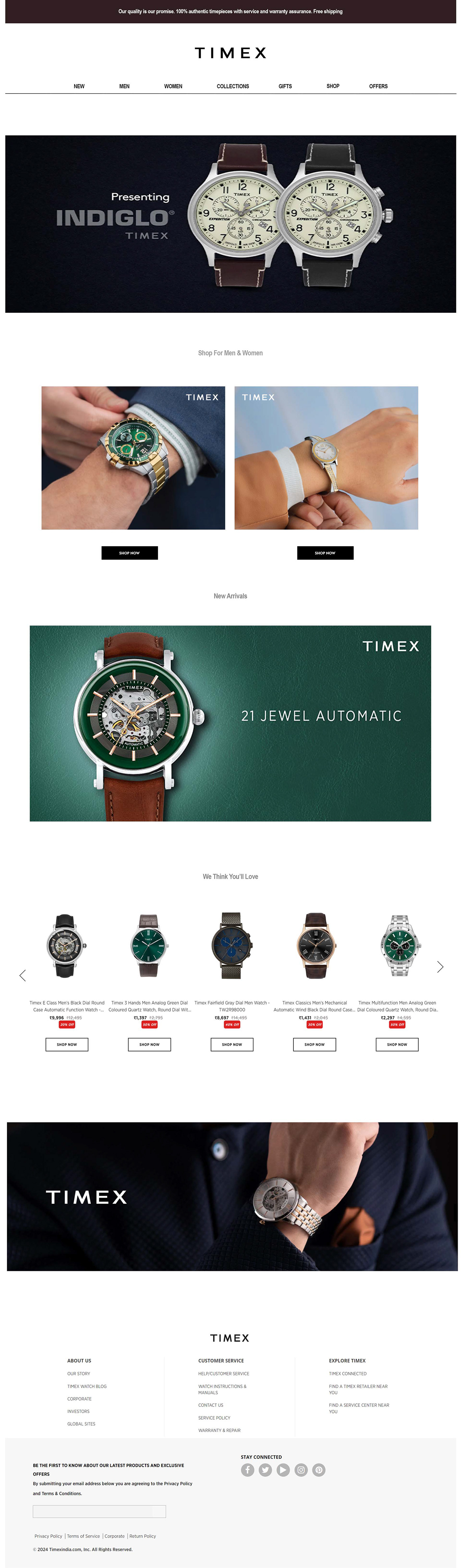 watch Web Design  user interface photoshop woman Fashion  graphic design  branding  men Timex