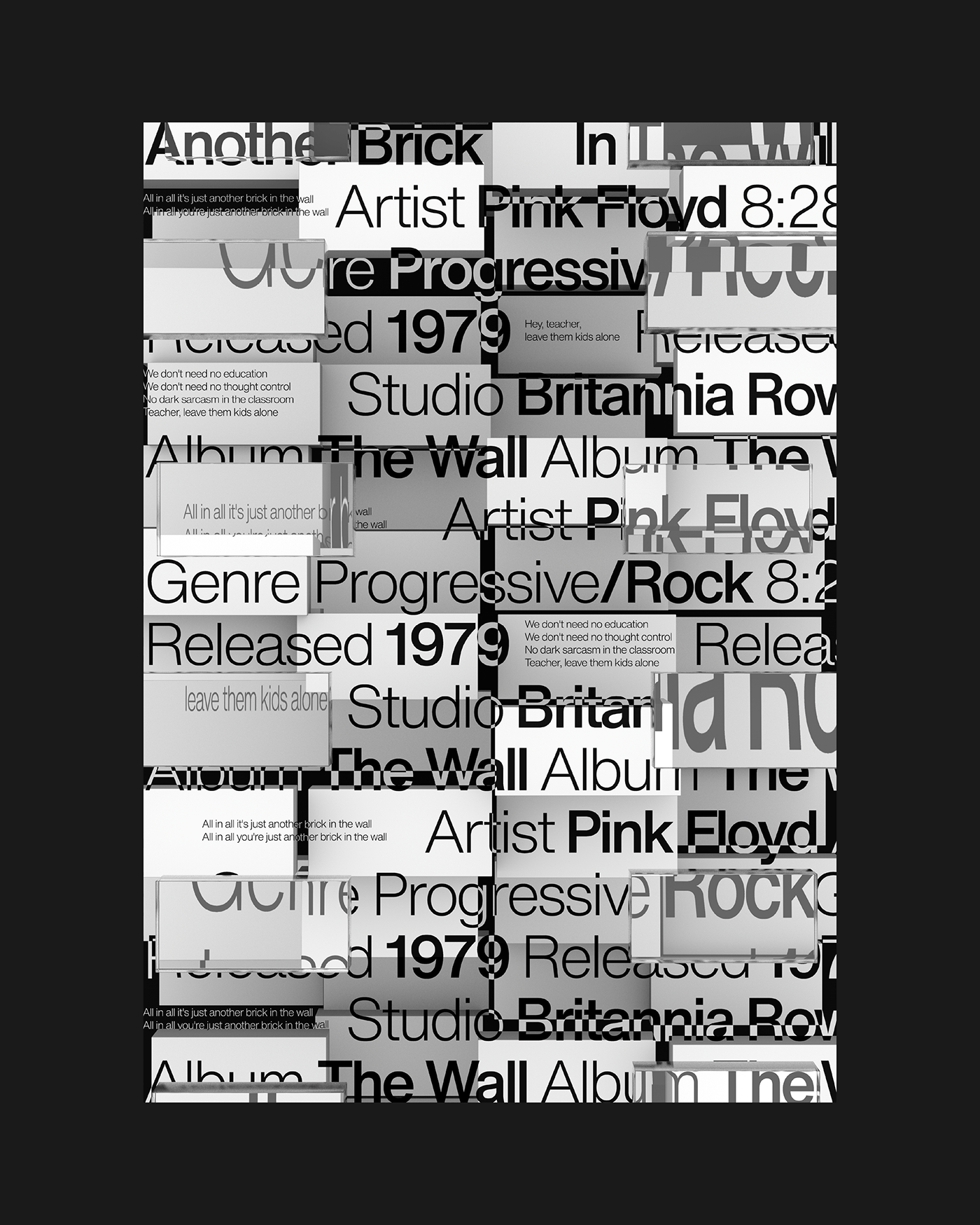 art black challenge design geometric helvetica poster print typography   visual