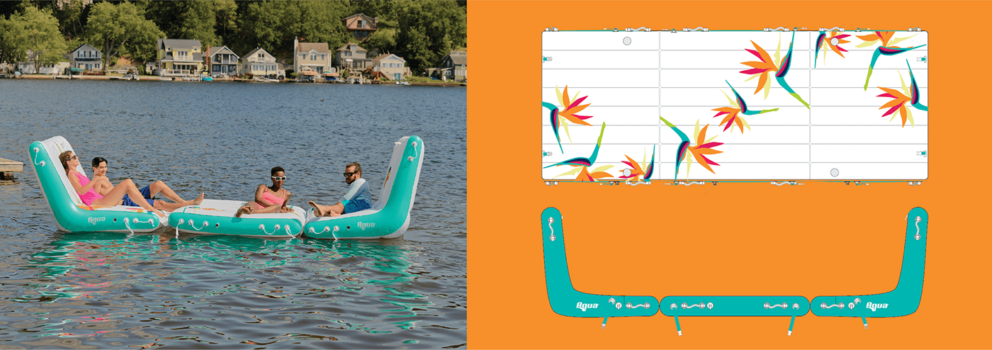 Pool print design Outdoor Inflated product design  float lake