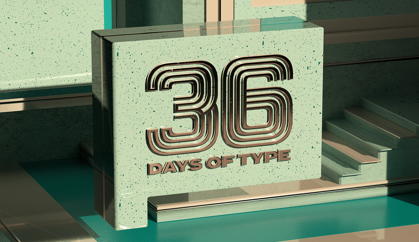 36daysoftype 3D 3d design Adobe Dimension design dimension graphic design  Render type typography  