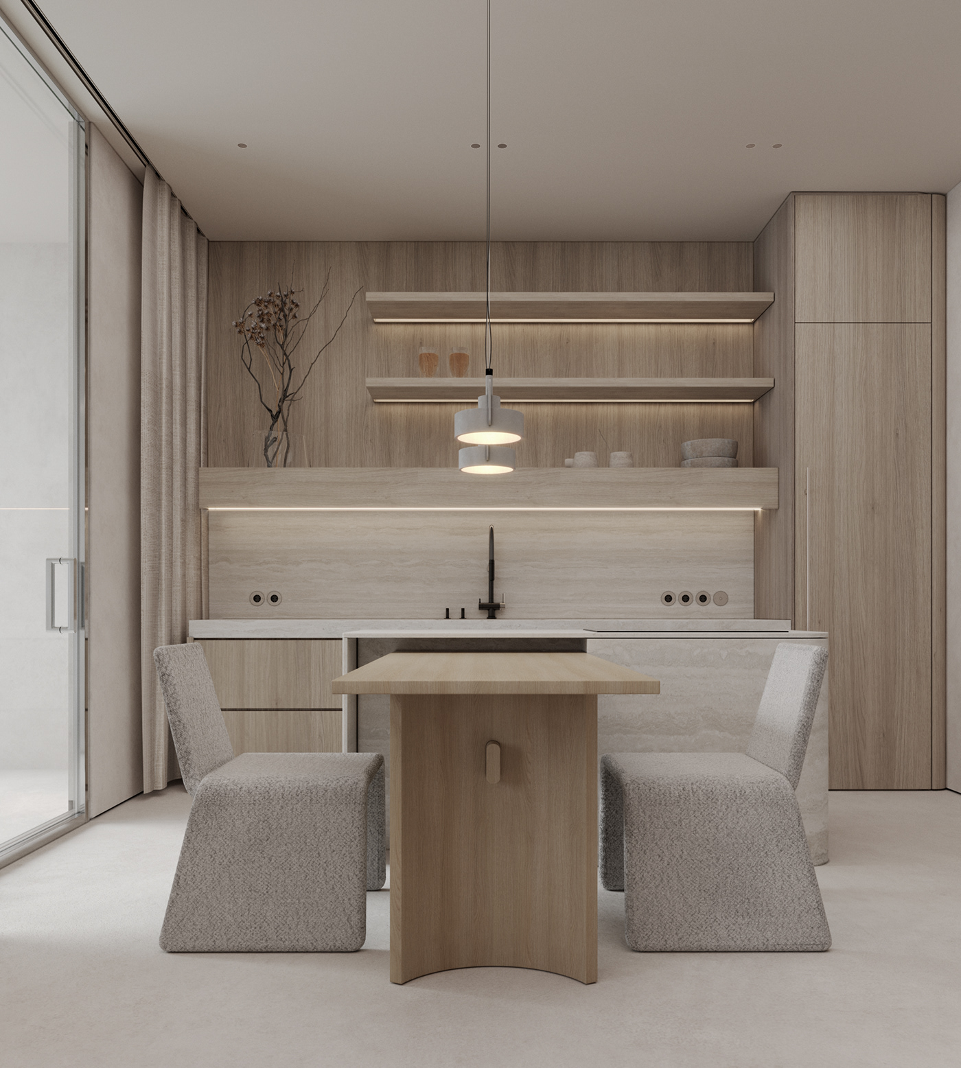 minimalistic desiign interior kitchen