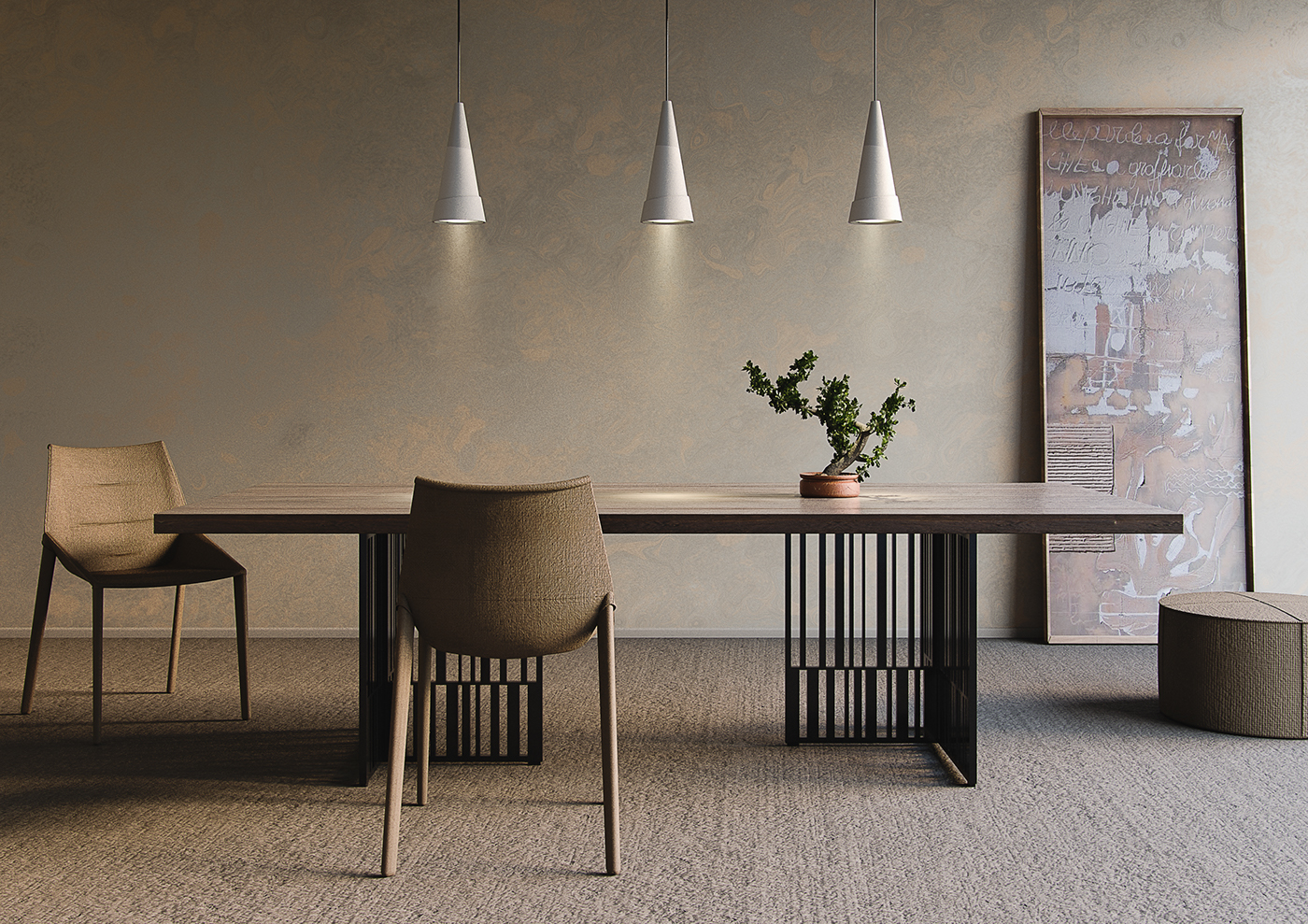 3D rendering Interior design light Catalogue thefoundry modo