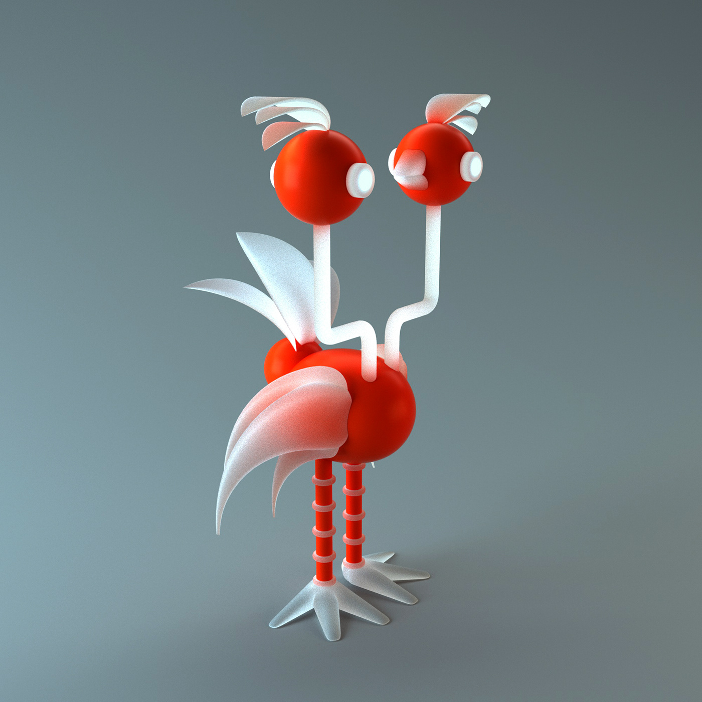 3D art bird Character design  cinema 4d Digital Art  ILLUSTRATION  Nature Render