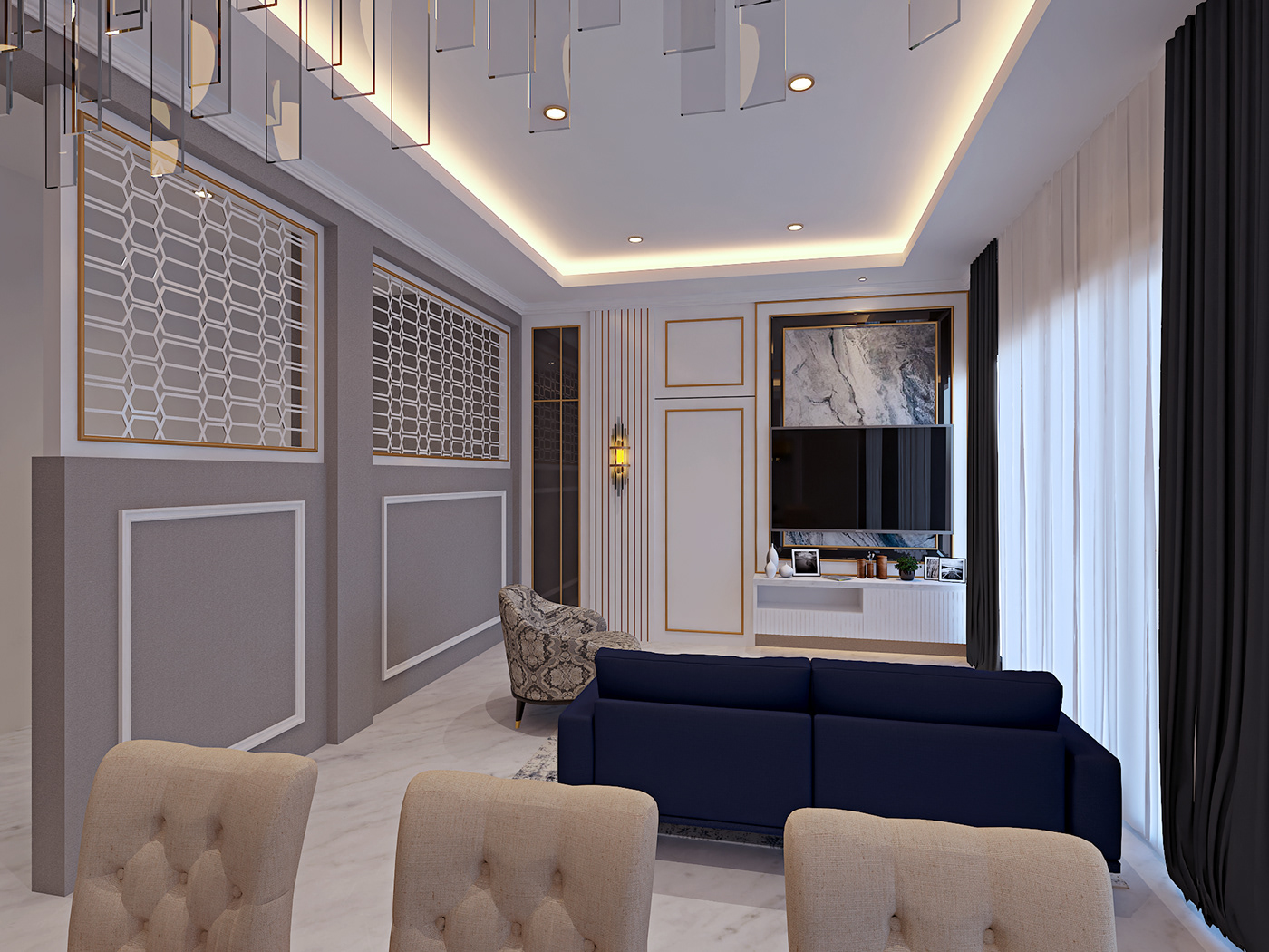 living Interior design interior design  interiors visualization architecture 3D Render vray