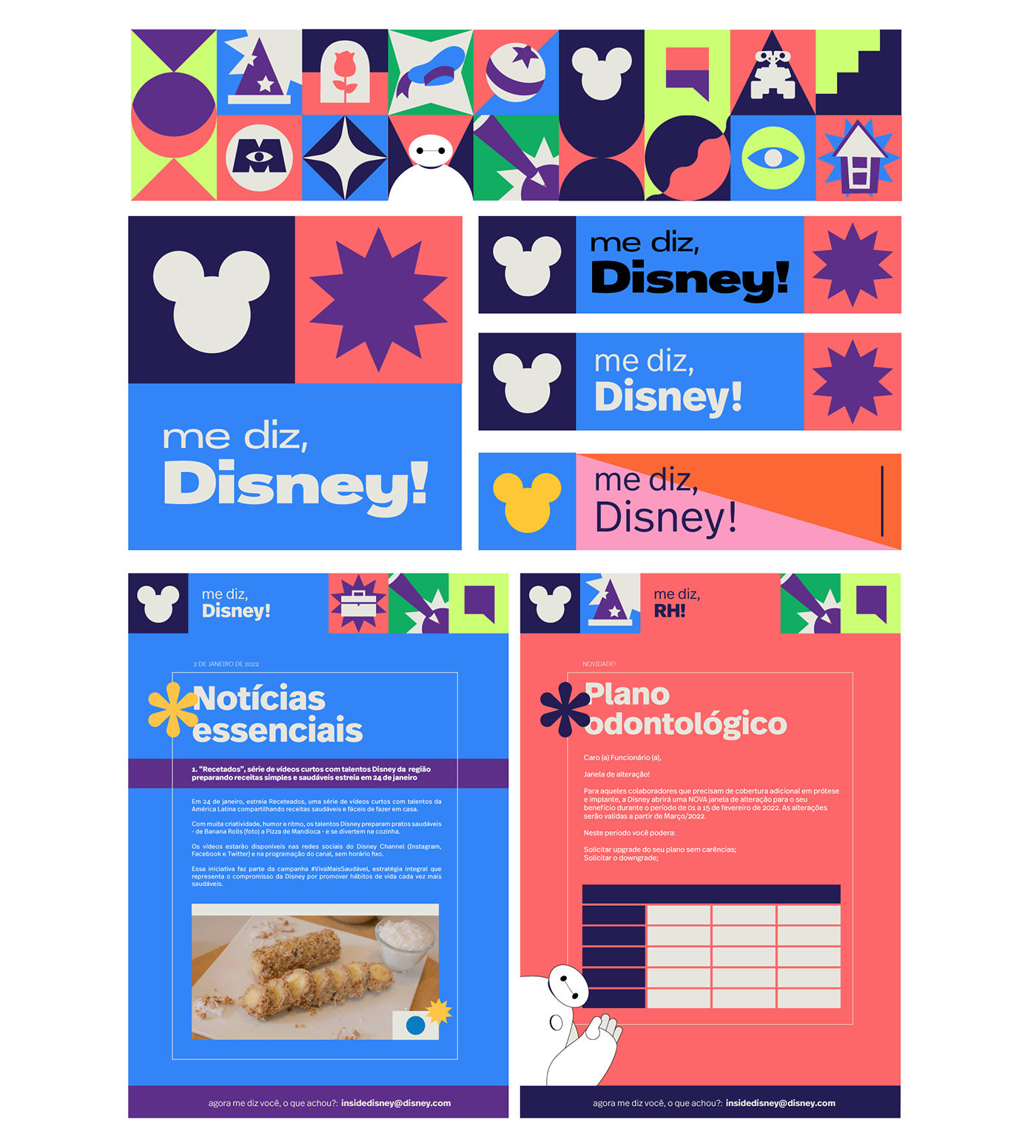 brand identity disney ILLUSTRATION  newsletter rebranding redesign The Walt Disney Company