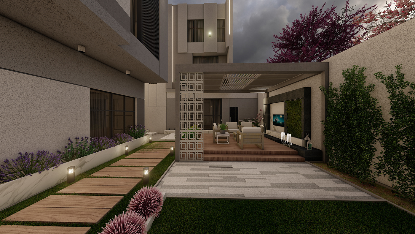 modern villa design exterior design Exterior rendering architecture exterior