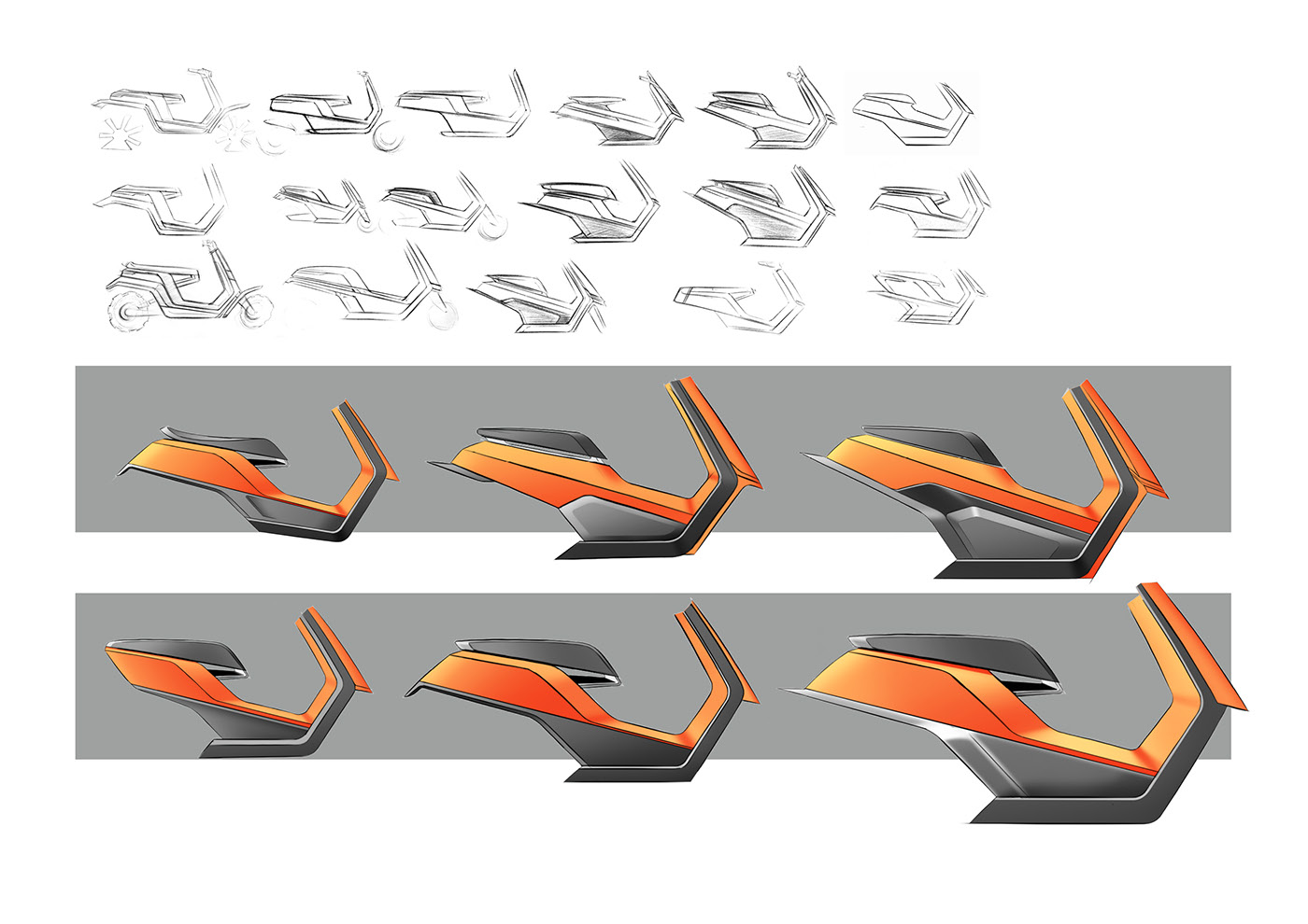 e-scooter motorcycle Scooter e-mobility industrial design  automobile design Rhino 3D product design  concept sketch