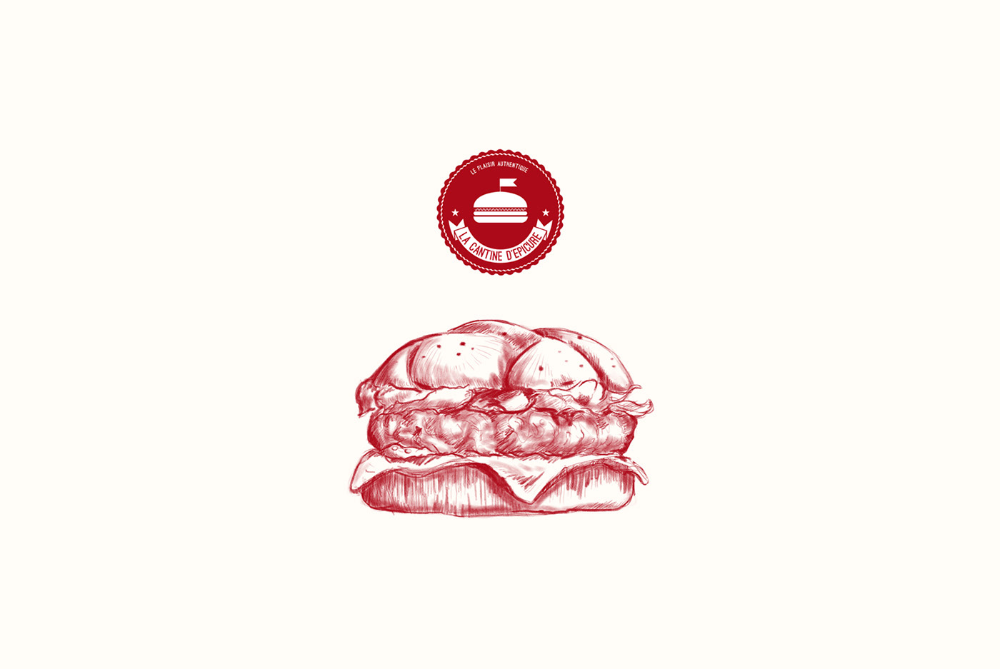 burger foodtruck restaurant ketchup red 3D identity Logotype Fries Food 