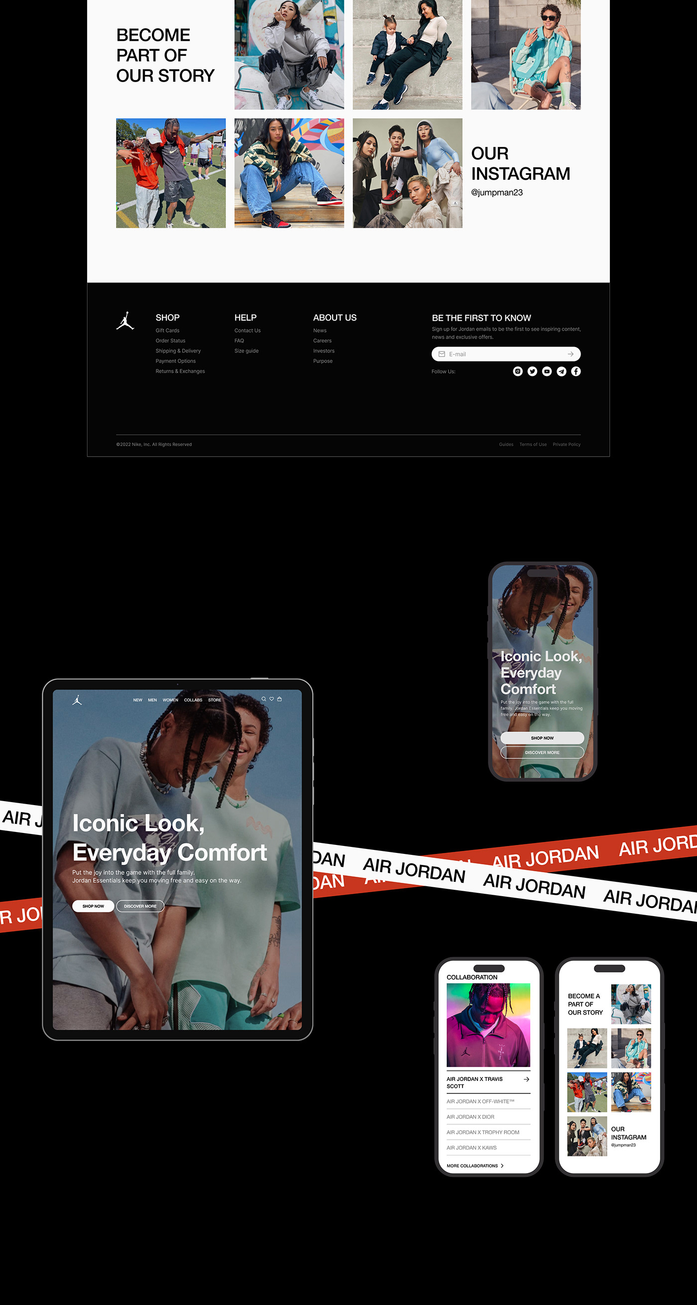 basketball e-commerce Figma jordan Minimalism online store sneakers sport ux/ui Web Design 
