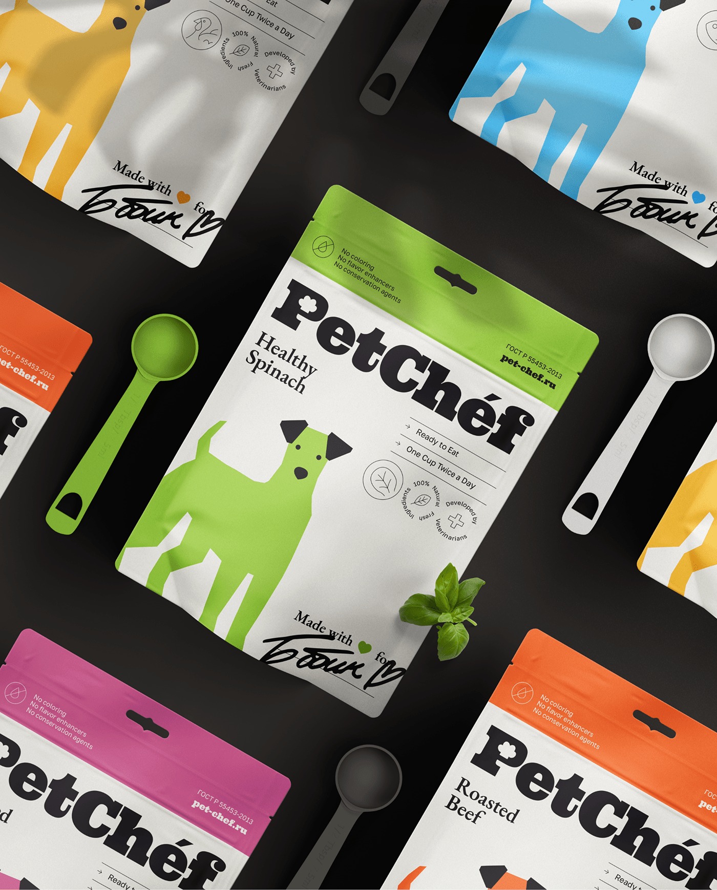 AIM brand identity branding  chef dog food Food Packaging Label logo packaging design pets