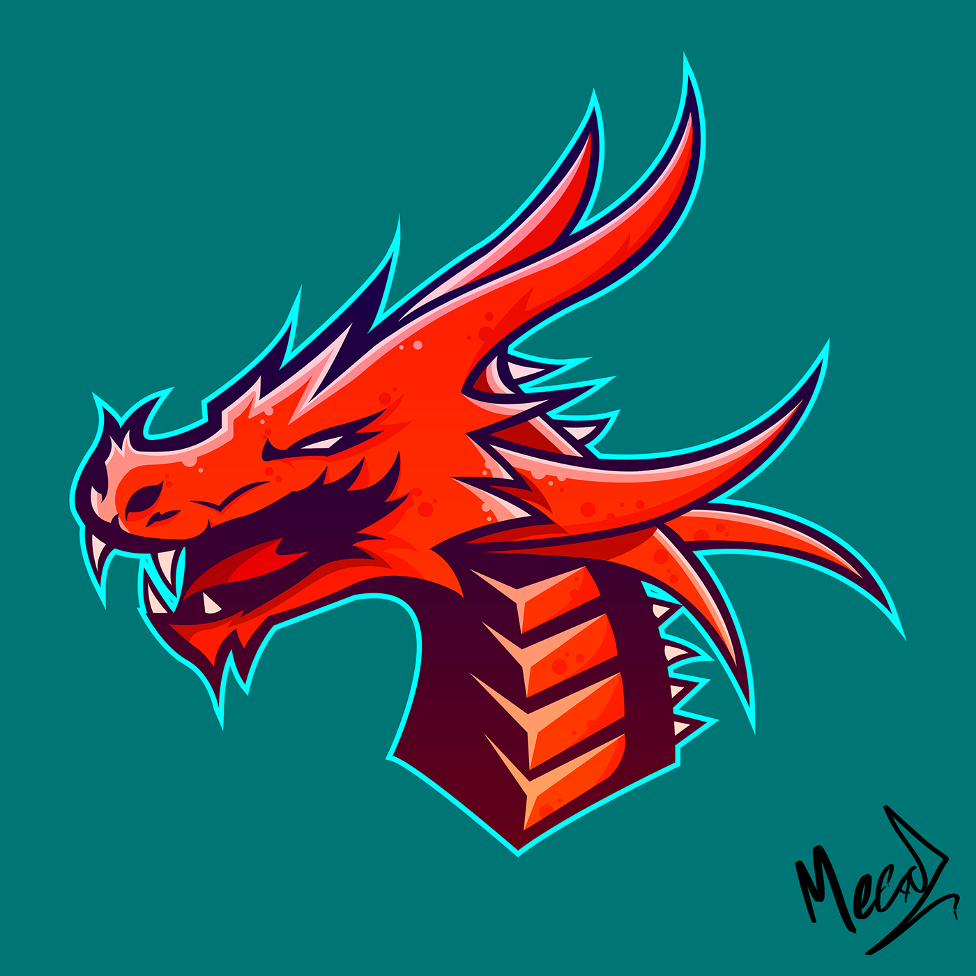 dragon E-Sport E-Sports esports Illustrator vector