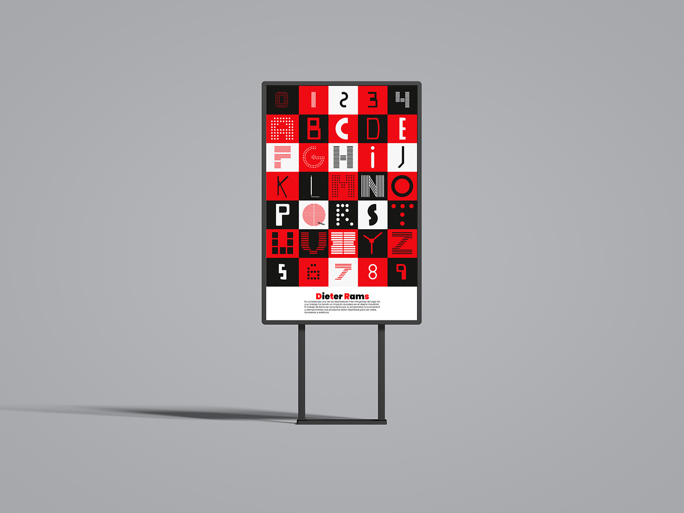 abecedario alphabet type typography   Graphic Designer design Dieter Rams poster