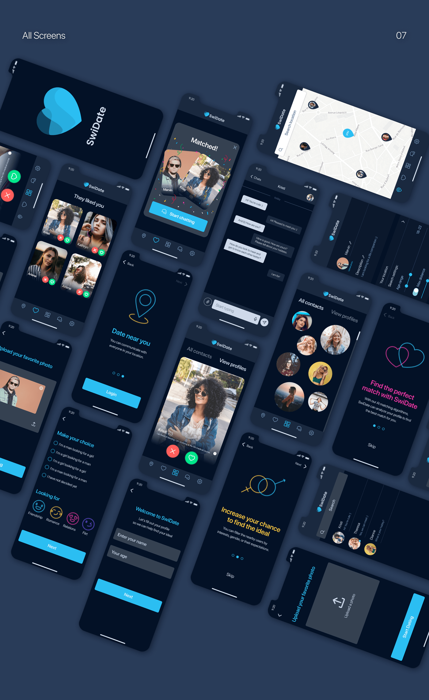 applications dating app design ios Mobile app mobile design UI ux