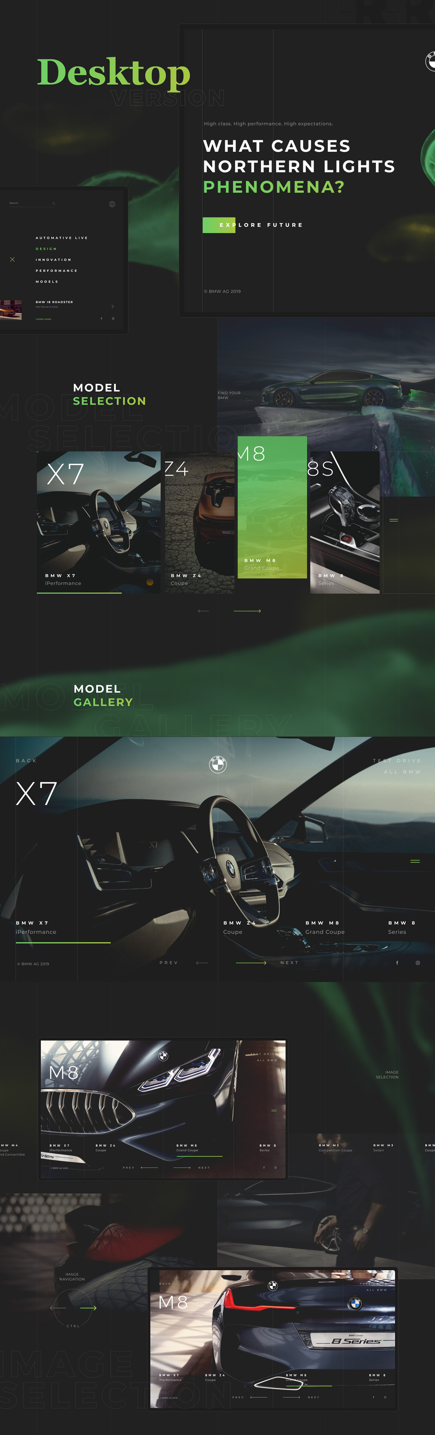 promo interaction UserInterface Webdesign Website car BMW concept UI ux