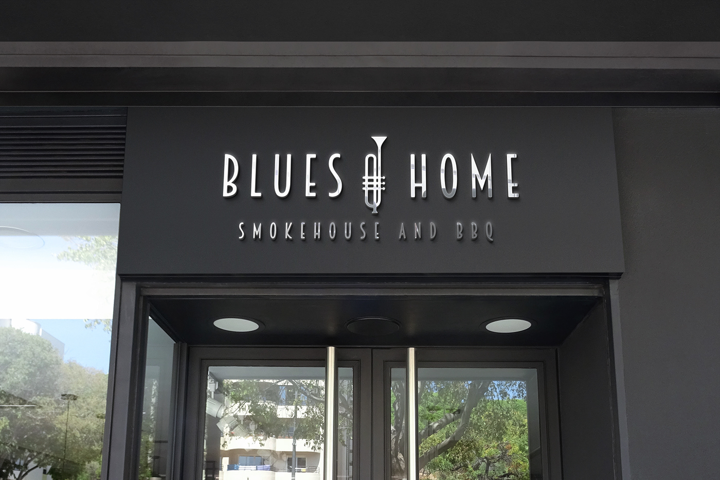BBQ blues blues music Food  food logo design home Logo Design restaurant restaurant logo smokehouse