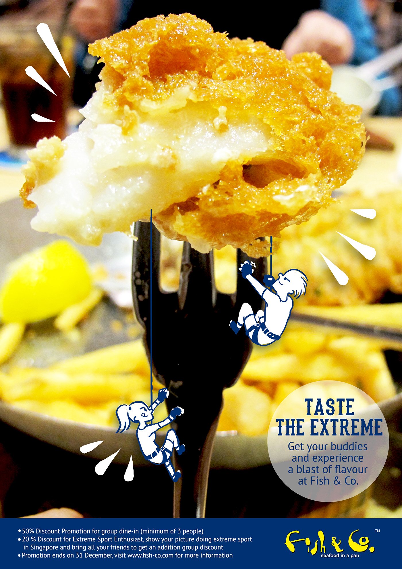 fish chips campaign branding  sport Fun Food  extreme