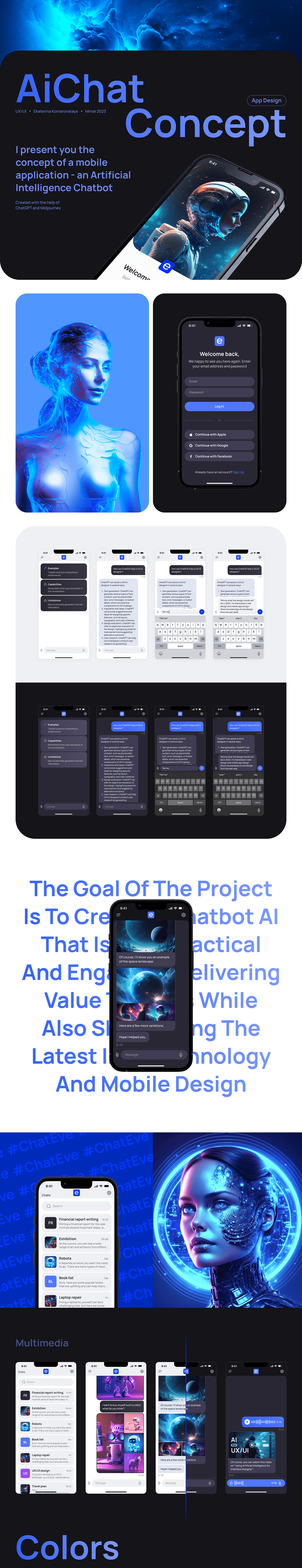 ai app application artificial intelligence Chat Figma mobile Mobile app UI/UX user interface