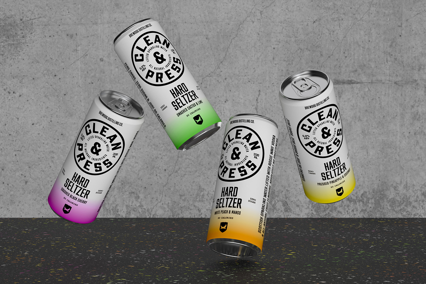 CGI visualisation drinks key visual Packaging product shot Seltzer Render