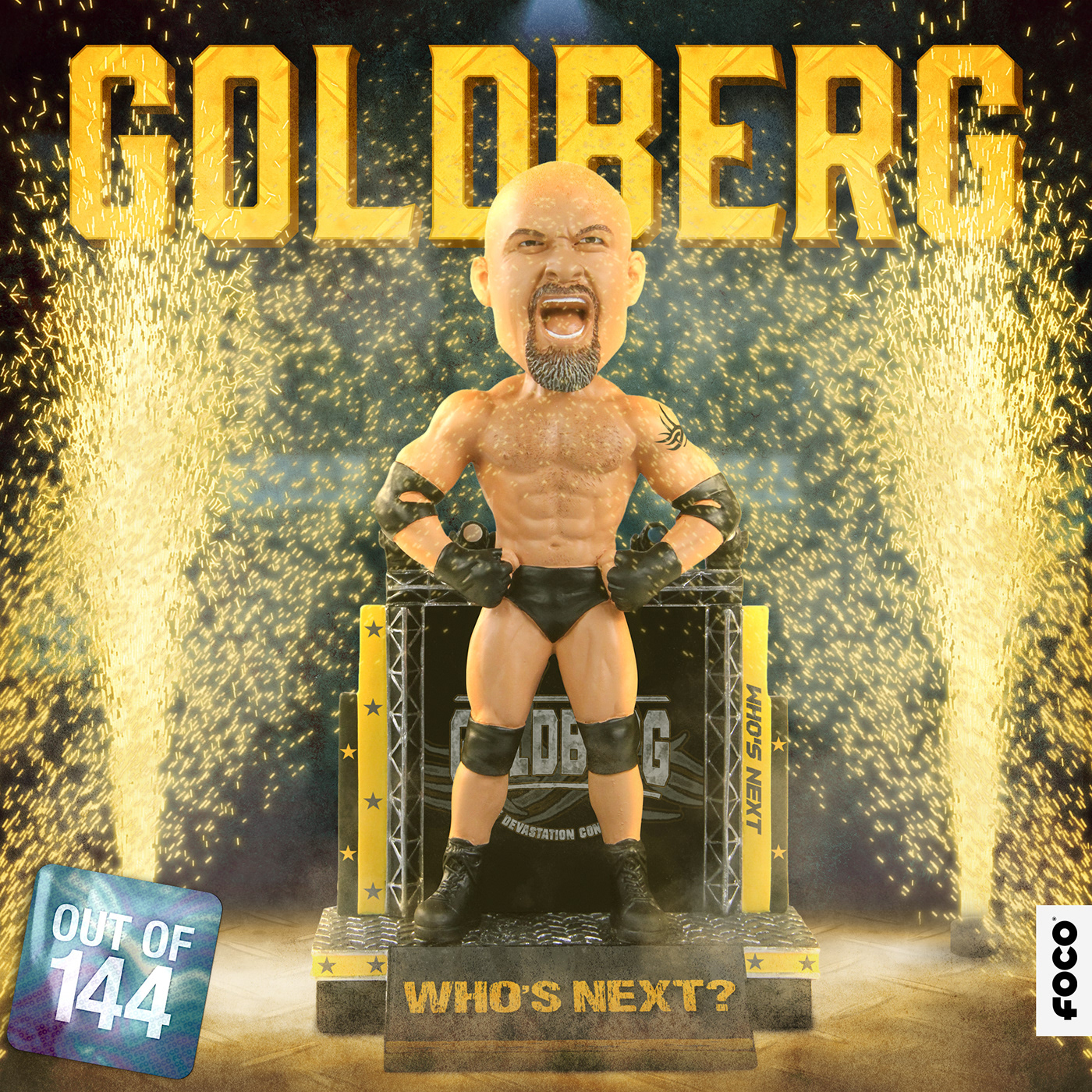 bobblehead foco goldberg pro wrestling SMSports Sports Design WCW WWE