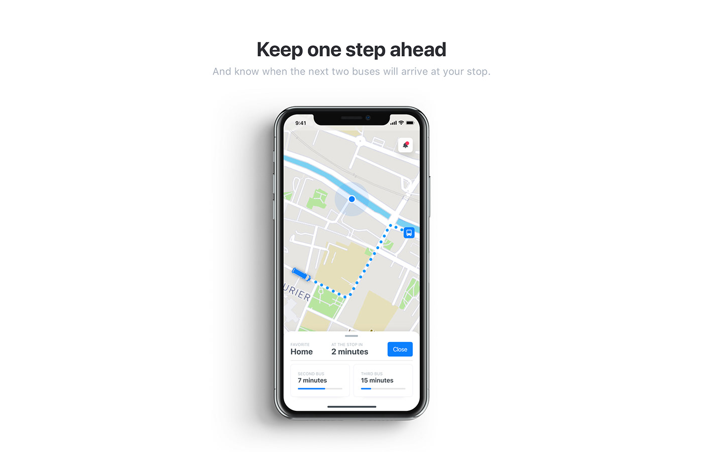 ux UI ios animation  interaction bus tracking Transport map location