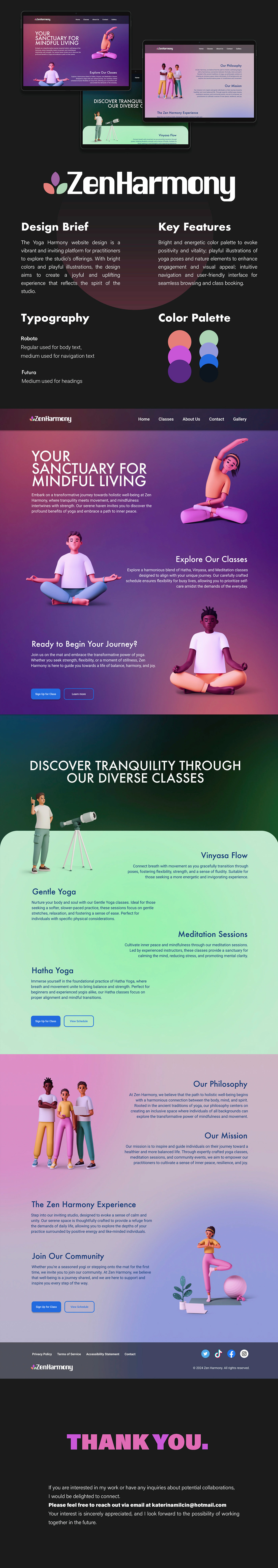 Web Design  Website UI/UX Yoga meditation landing page Figma ILLUSTRATION  graphic design  yoga studio