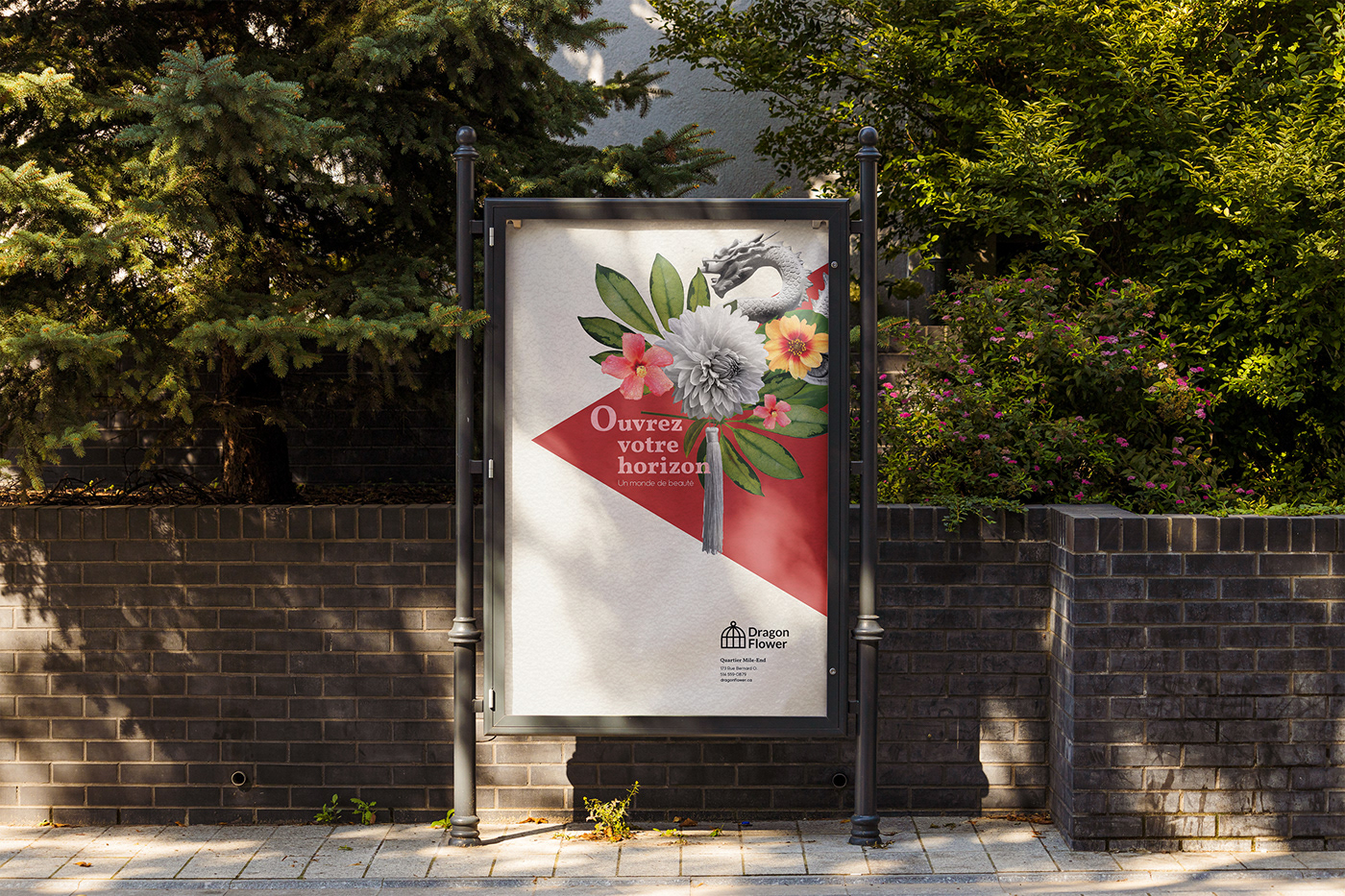 affiche campagne Fleuriste publicité