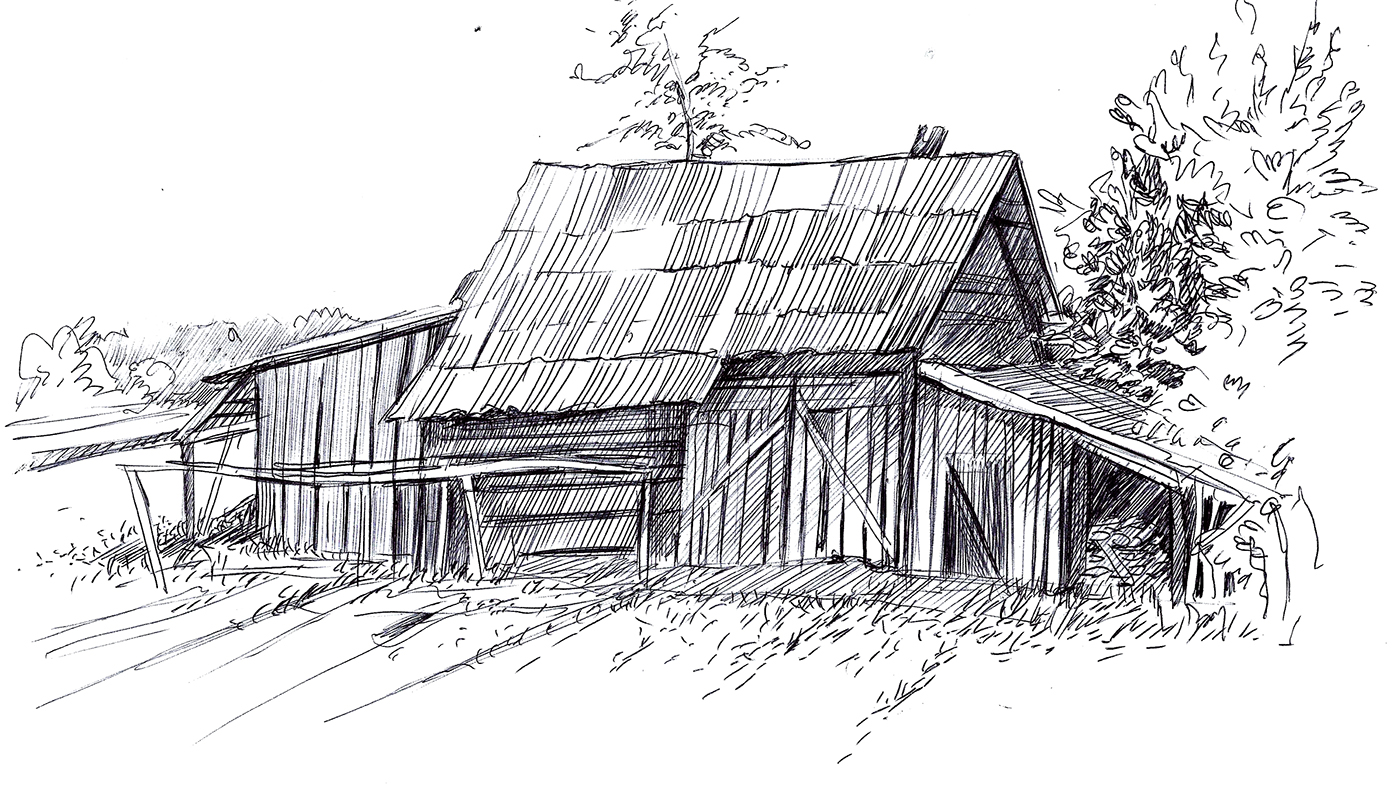 Village Home Drawing by Collin A Clarke - Pixels