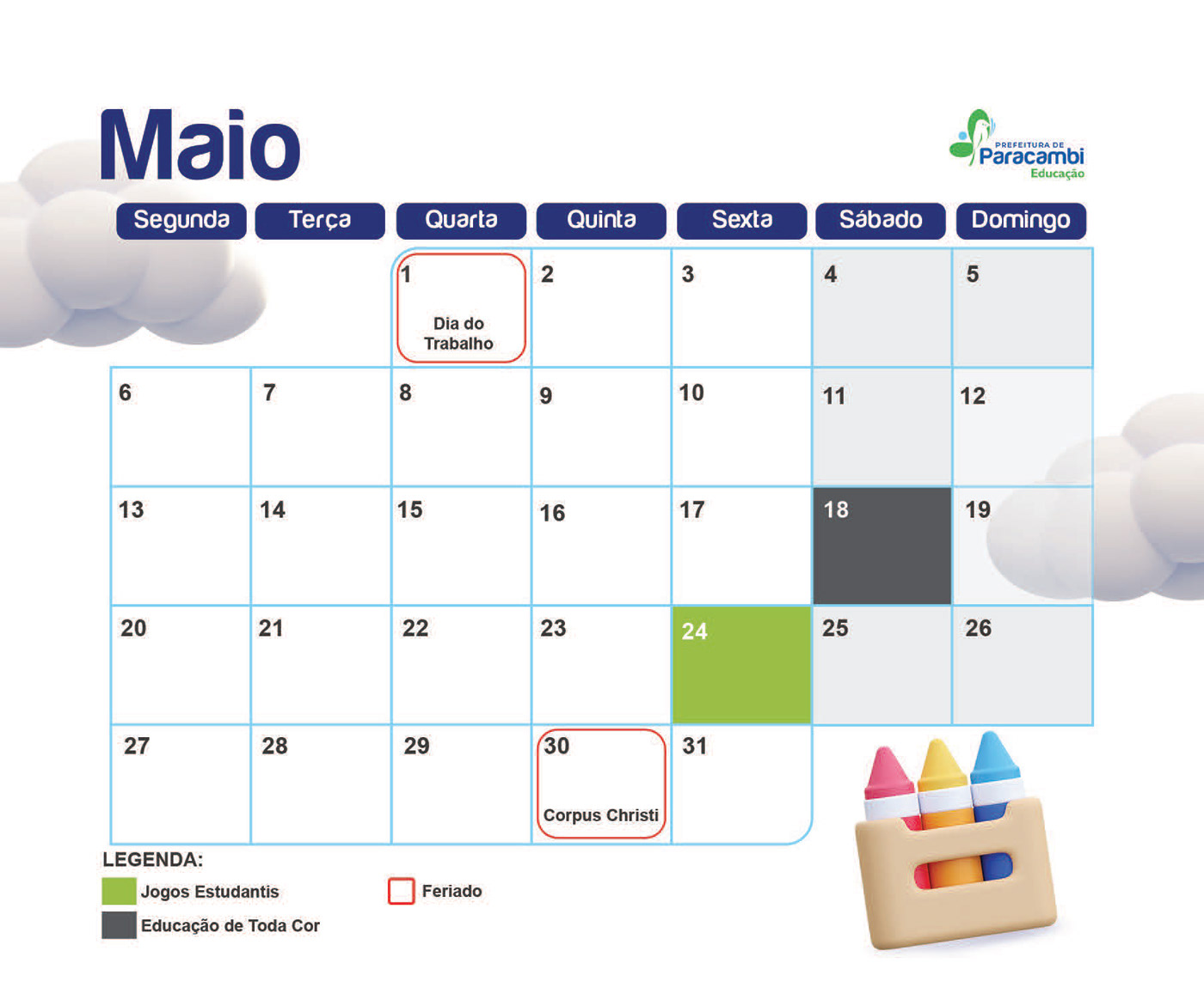 calendar calendario letivo pedagogico educação escola