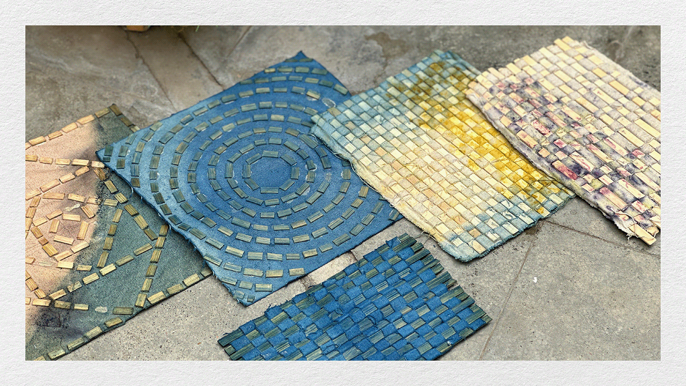 textile design  pattern Natural Dyeing tie and dye Indigo print documentation eco printing