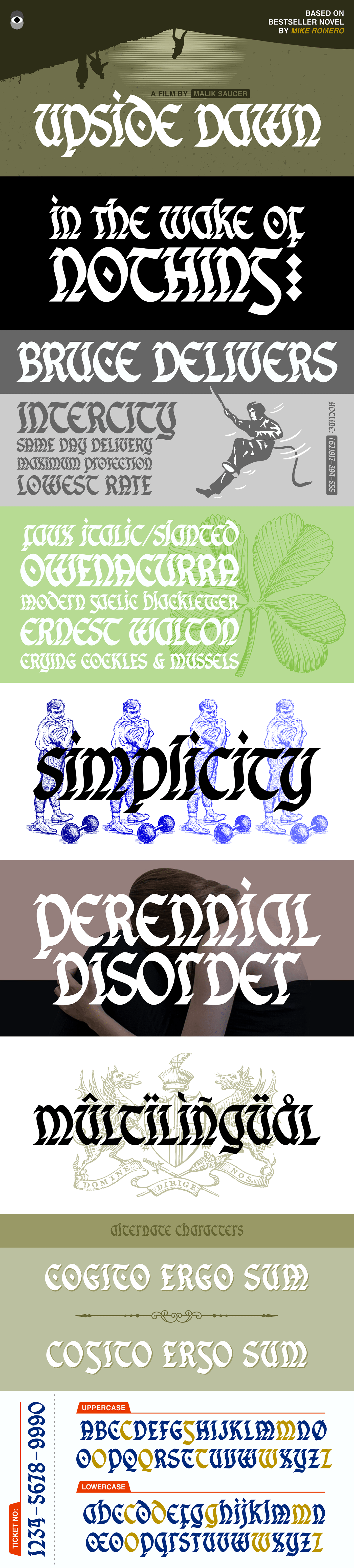 Blackletter Celtic font gaelic irish lettering Logo Design logos Typeface typography  