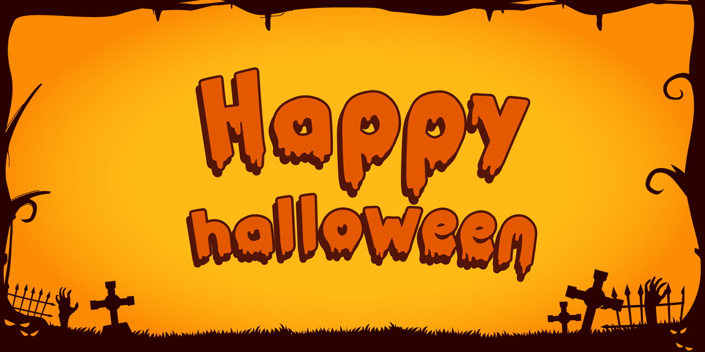 blood font Halloween handwritten horror pumpkin silhoutte spooky thanksgiving