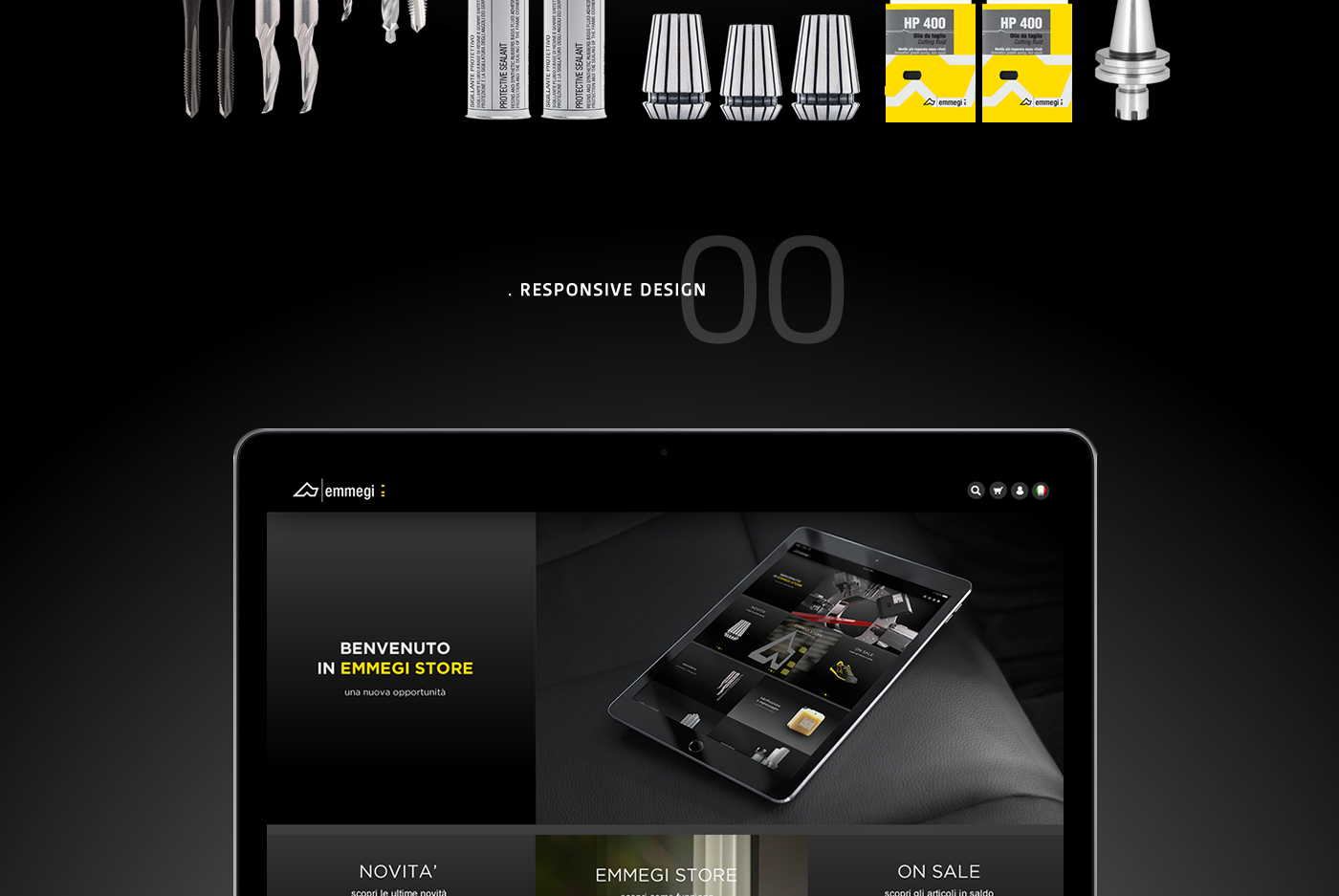 emmegi store Ecommerce design Website ux store flushdesign aluminium