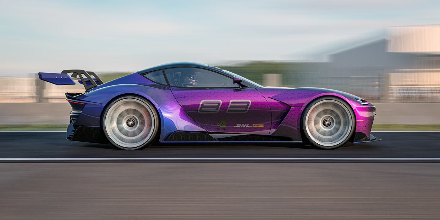 automotive   racecar transportation car design 3D Porsche Racing CGI industrial design  3d modeling