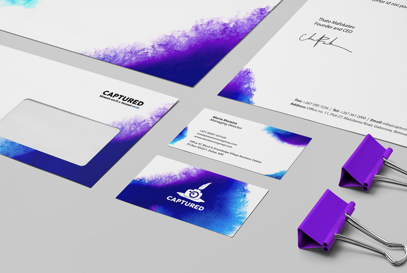 Captured Photography  branding  identity Corporate Identity corporate branding logo business card africa NGO