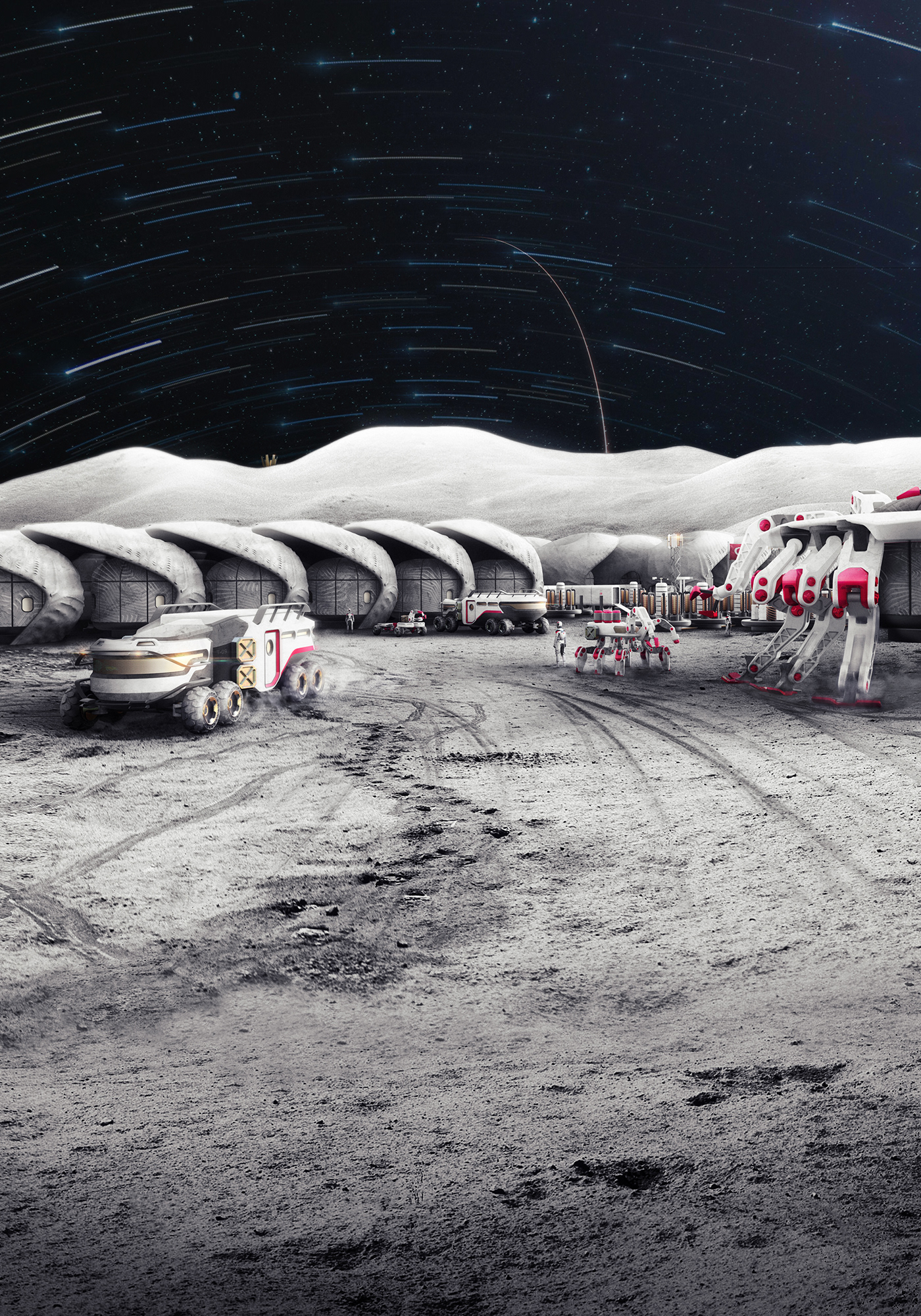 architecture Competition design habitat luna lunar mecha moon robot Space 