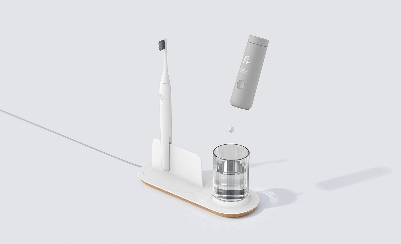 3D dental care design industrial design  keyshot product design  Render sutainability User research visualization