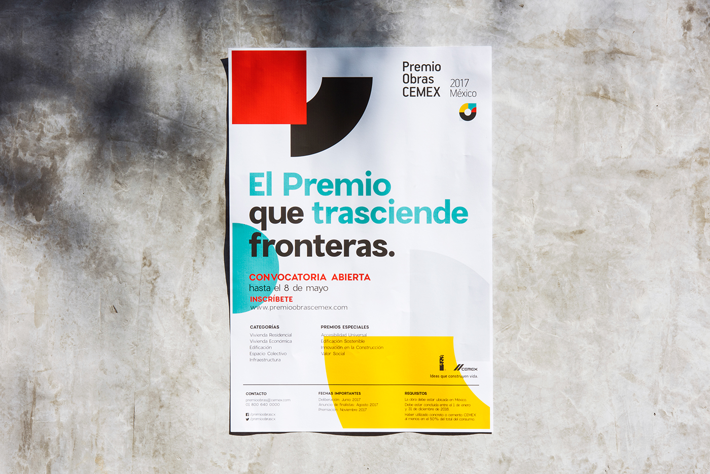 design branding  campaing architecture CEMEX graphic design  motion graphic Premio Obras Cemex