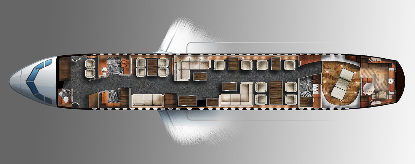 plane acj319 Unreal engine 3D design architecture Interior archviz