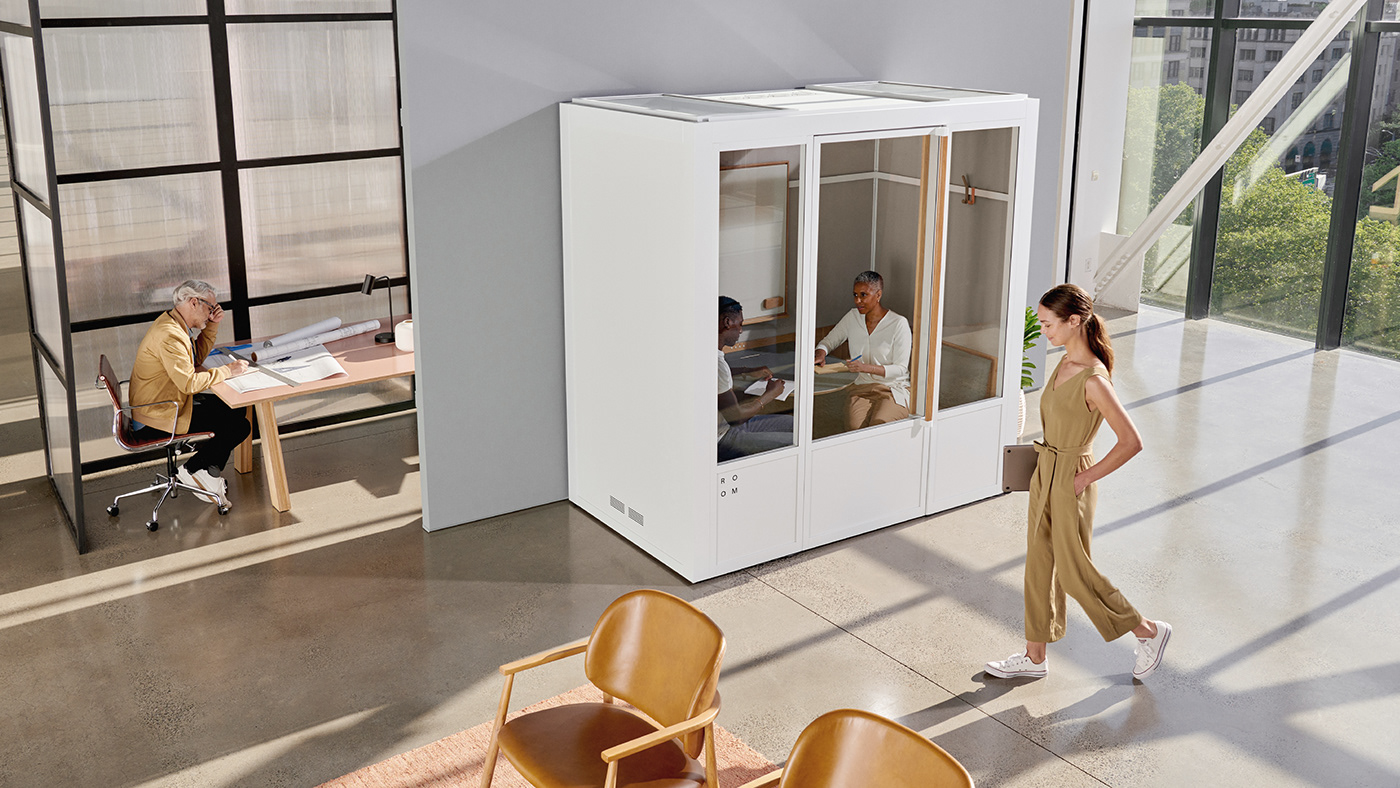 booth minimal modern Office room furniture meeting Space  Sustainable Work 