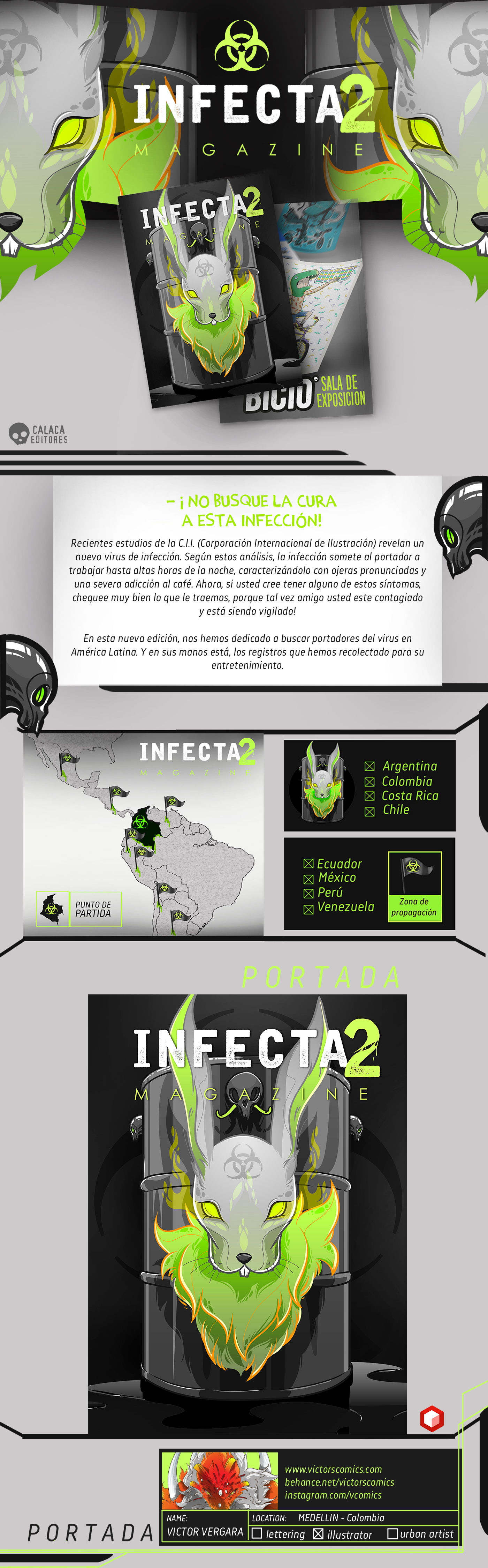 revista magazine ilustradores latinoamerica infectados Infeccion virus